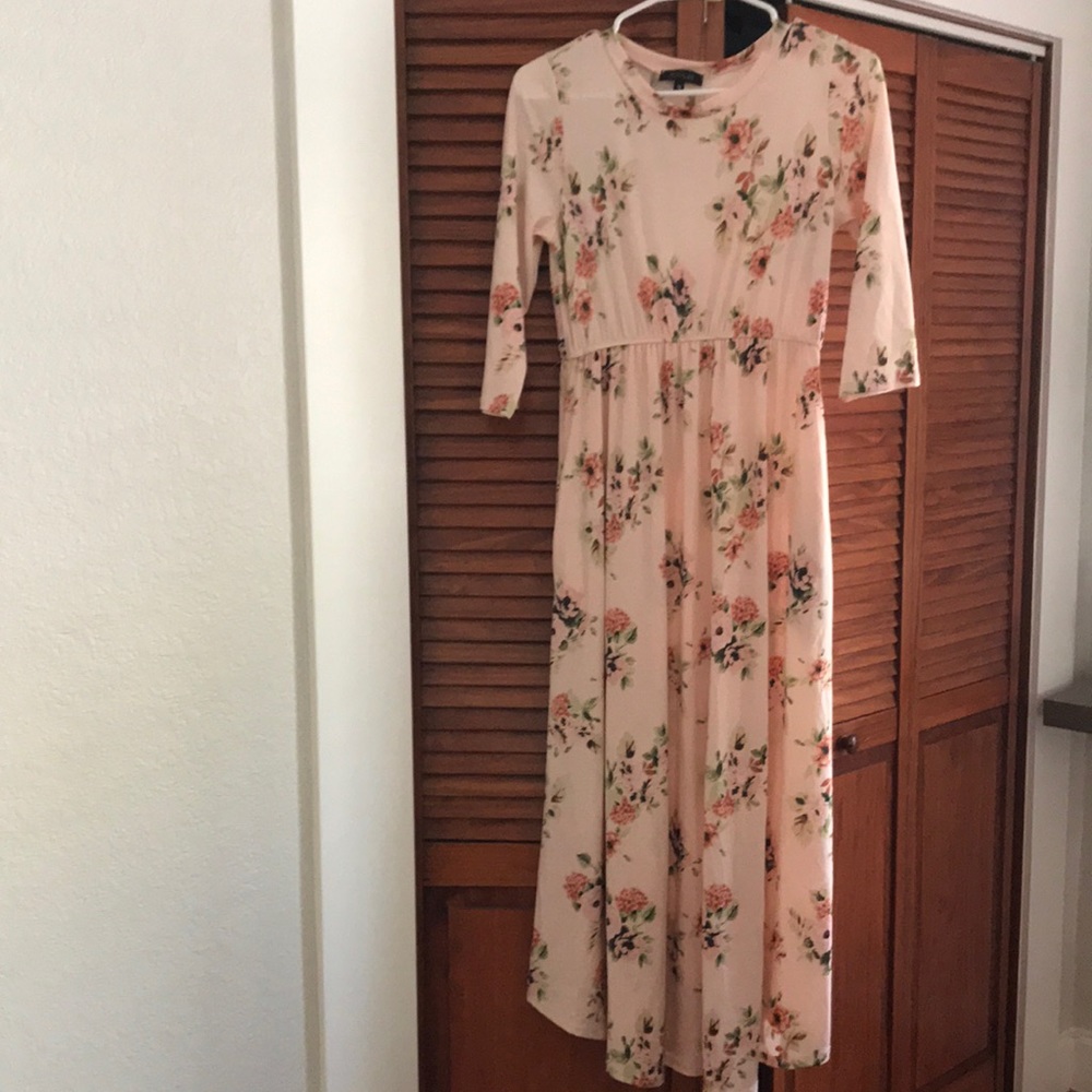 Pink floral dress